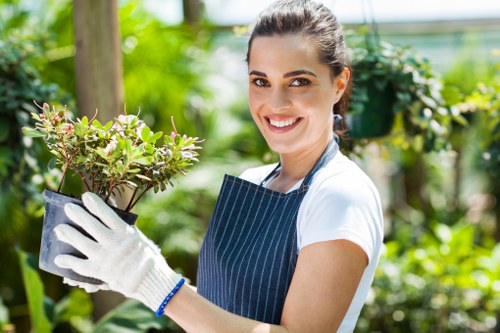 Professional landscaping details showing hard and soft landscaping balance