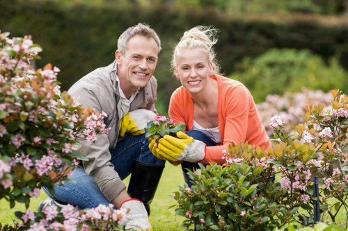 Local landscape gardeners improving a family garden in Morden